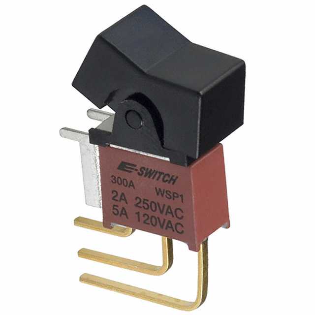 E-SWITCH 翘板开关 300AWSP1J1BLKM7QE