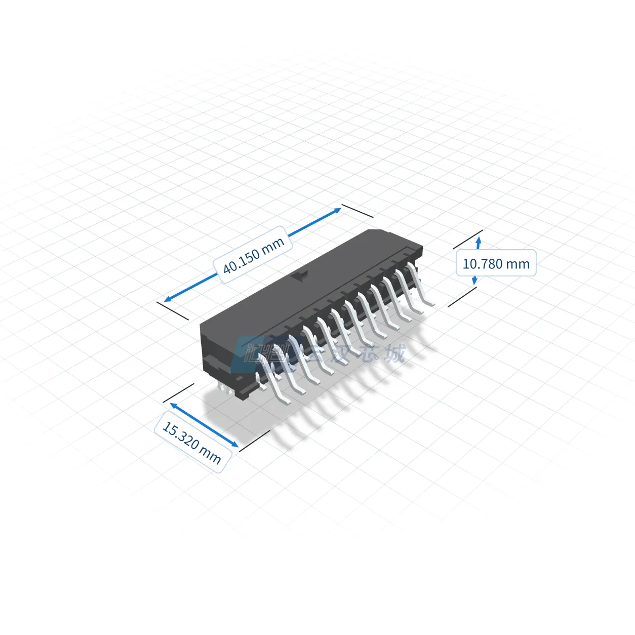 MOLEX 矩形连接器 - 针座 - 公插针 430452406