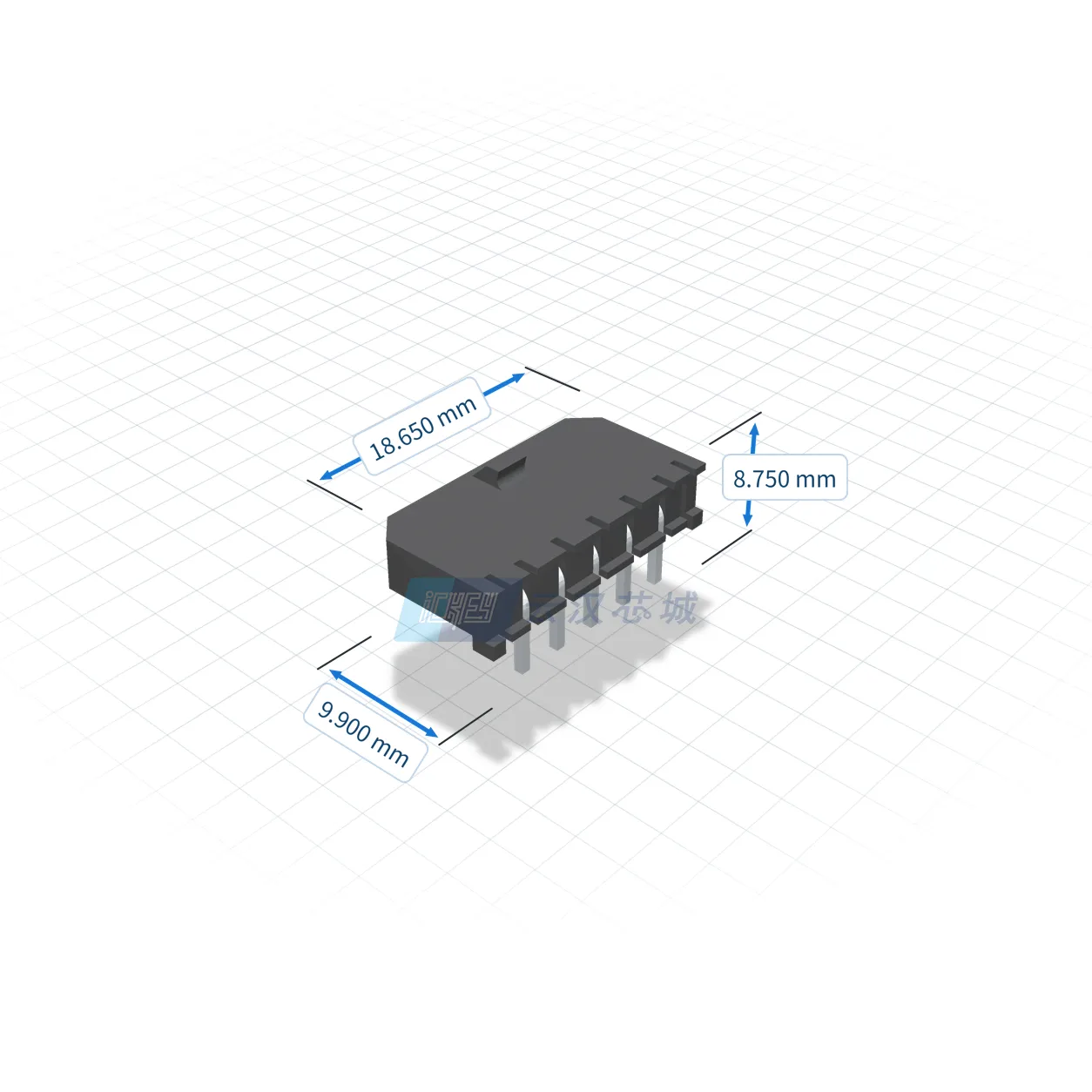 MOLEX 矩形连接器 - 针座 - 公插针 436500502