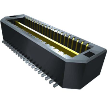 SAMTEC 矩形连接器 - 板垫片/叠接器（板对板） QTE-040-02-L-D-A-K-TR