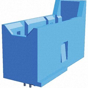 TE CONNECTIVITY 矩形连接器 - 针座 - 公插针 827881-3