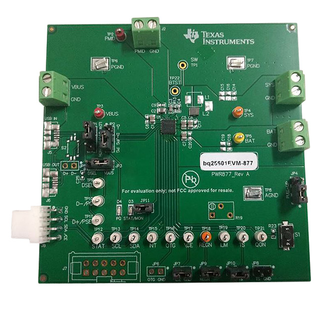 TEXAS INSTRUMENTS 评估、开发板开发工具 BQ25601EVM-877