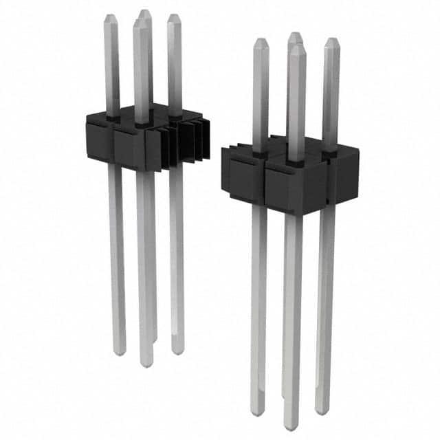 3M 矩形连接器 - 针座 - 公插针 929836-04-16